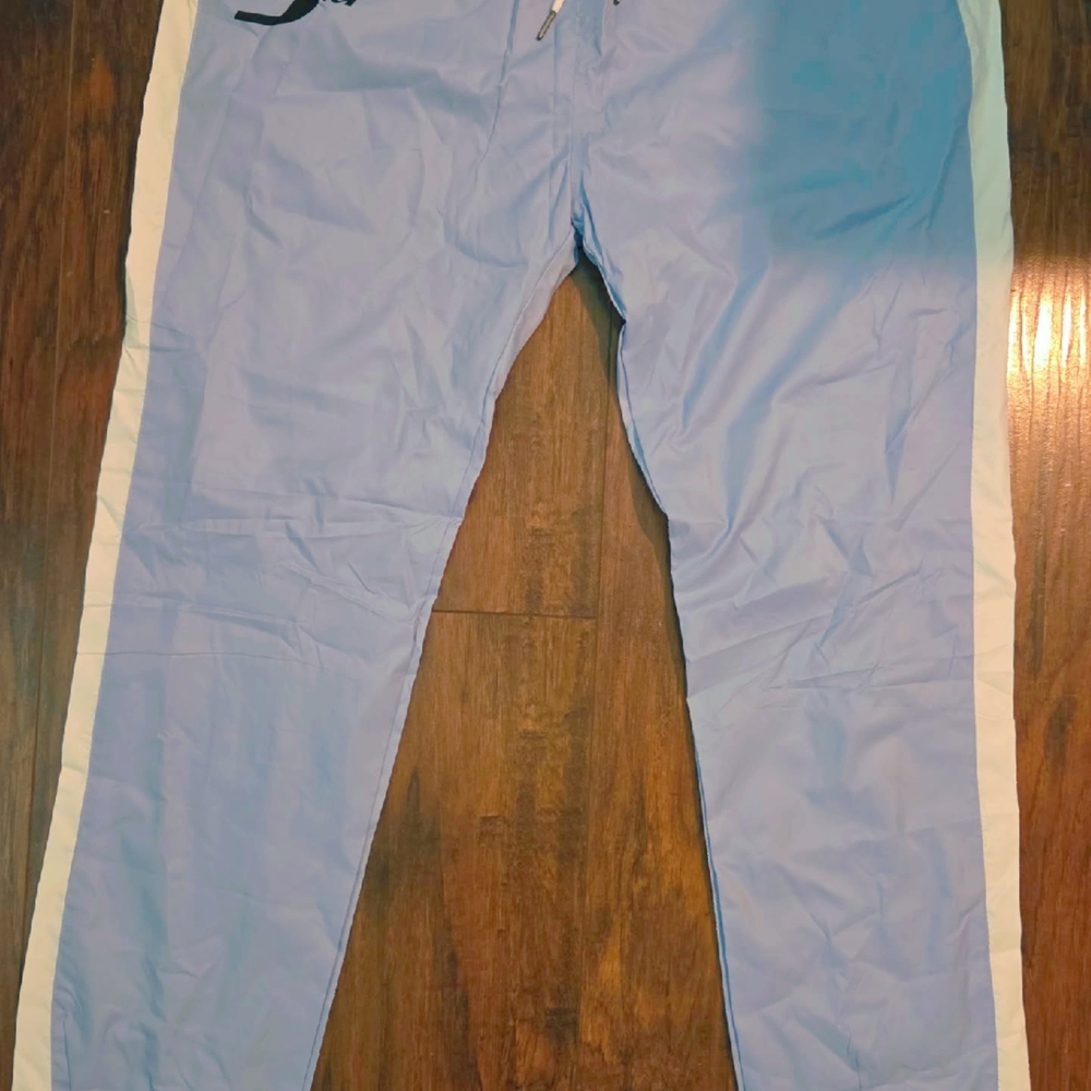 Sky Blue Joggers with White Accents